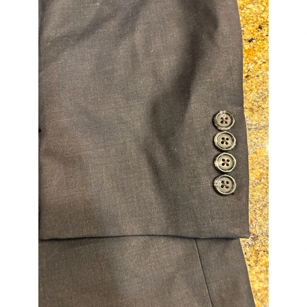 Ralph Lauren Mens 44R Wool Blazer Charcoal Grey‎ 3 Button Sport Coat Canada Made